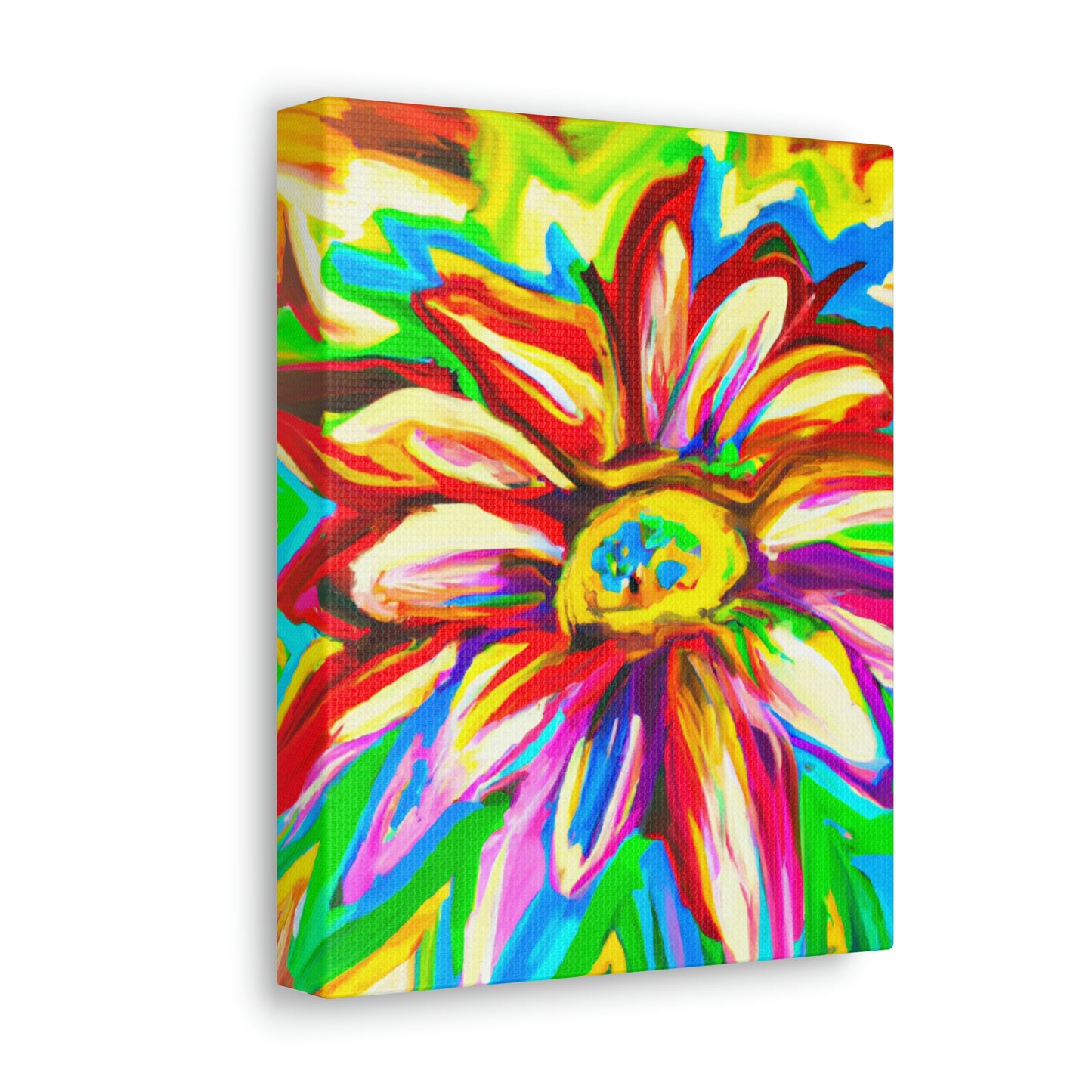 Vivid Floral Vibe. - Canvas