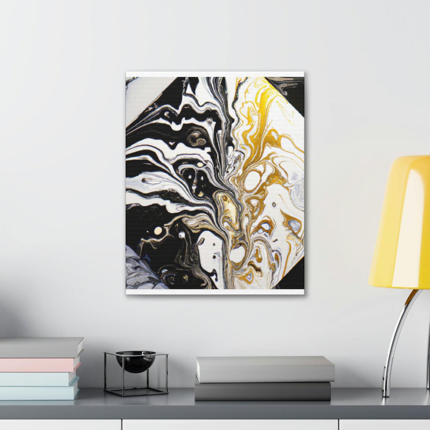 Golden Sparkle Flow. - Canvas