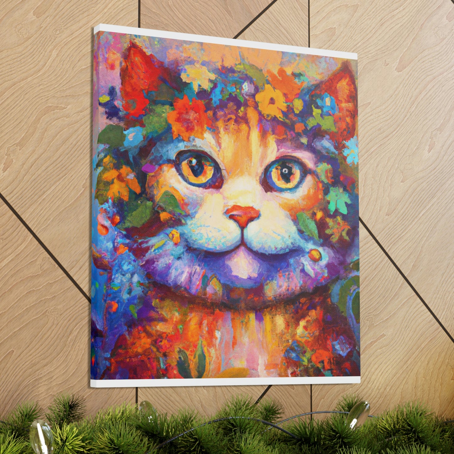 Feline Floral - Canvas
