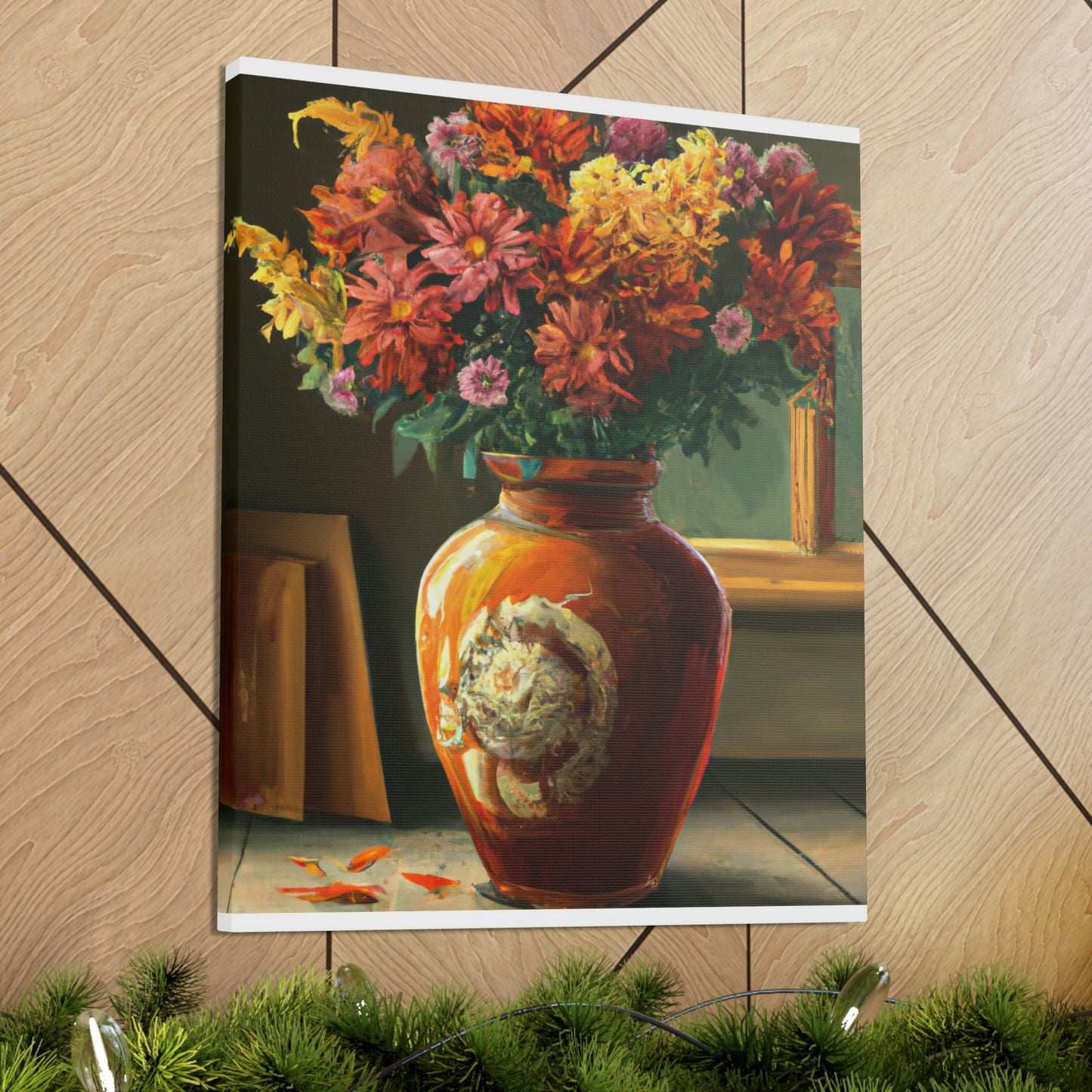 Vaseful of Blooms. - Canvas