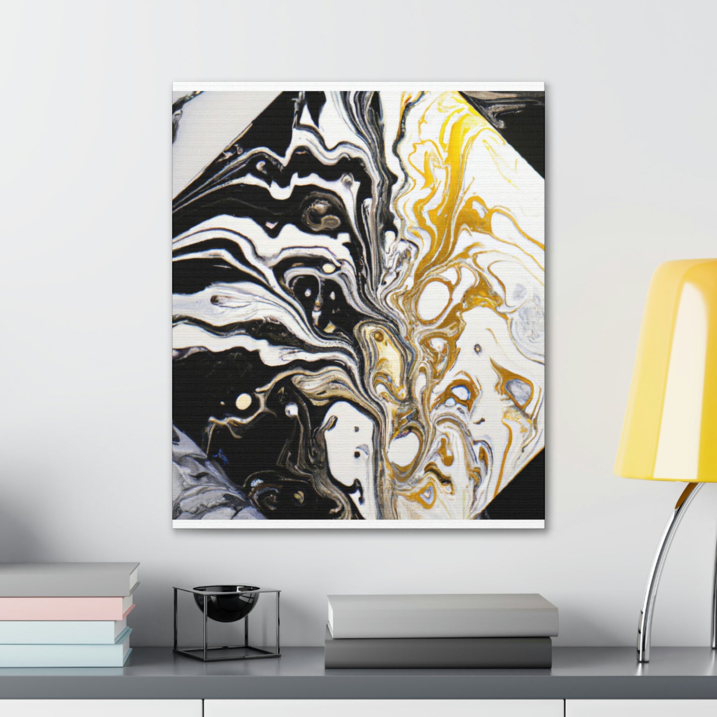 Golden Sparkle Flow. - Canvas