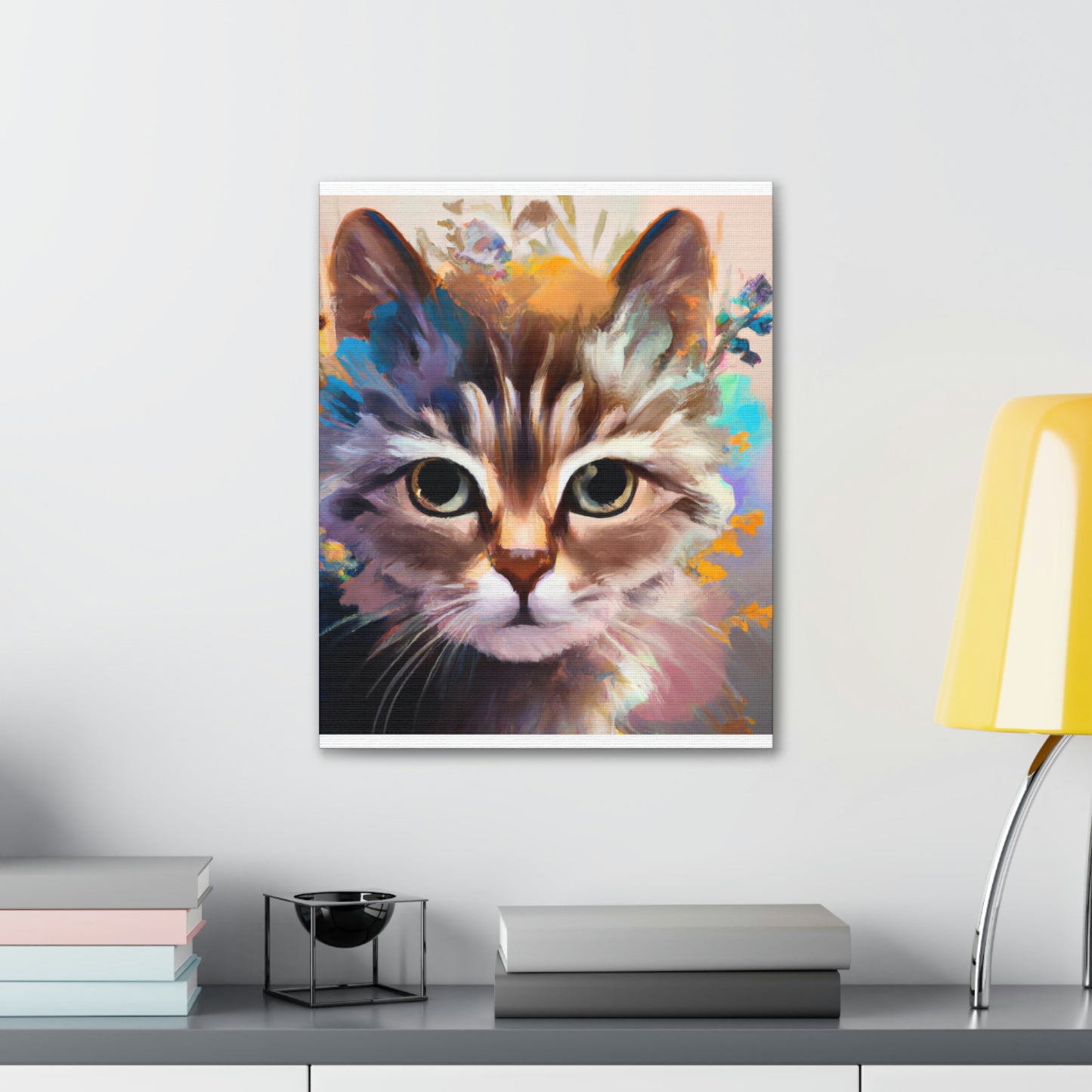 Feline Floral. - Canvas