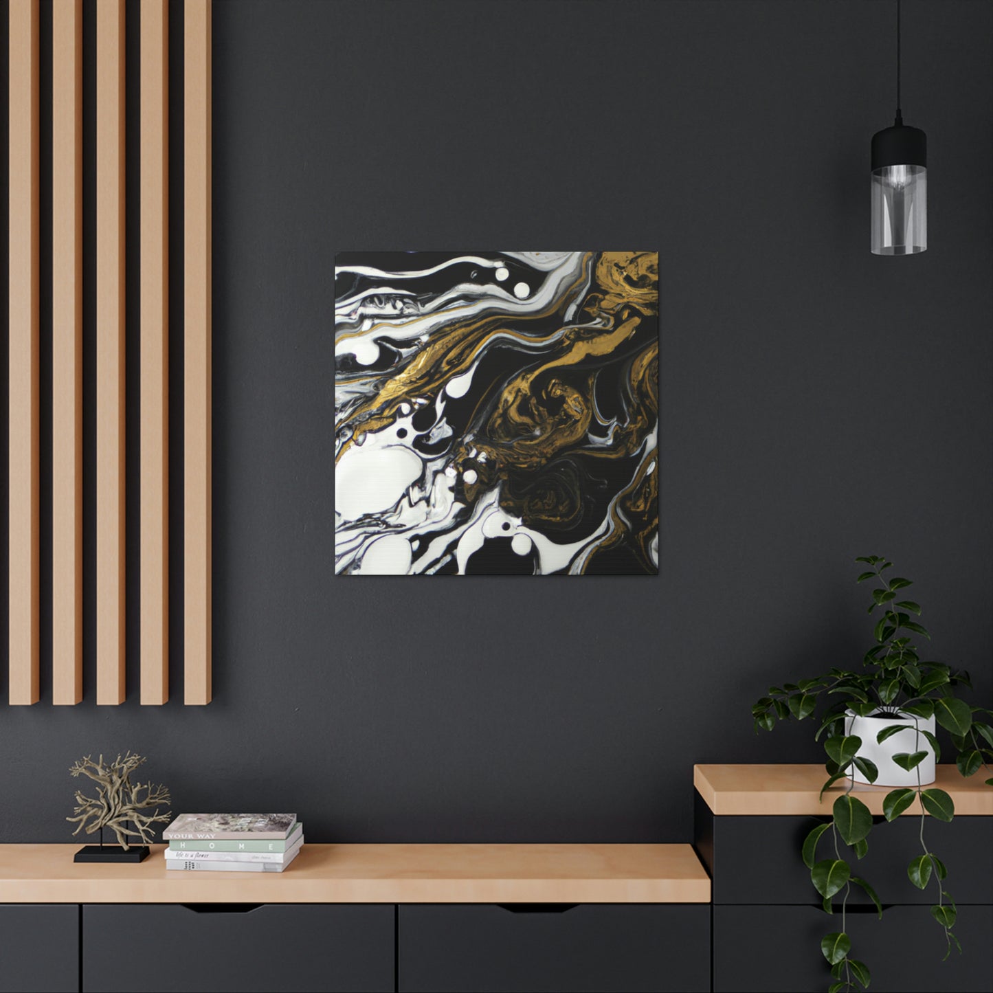 Neon Shadow Pour. - Canvas