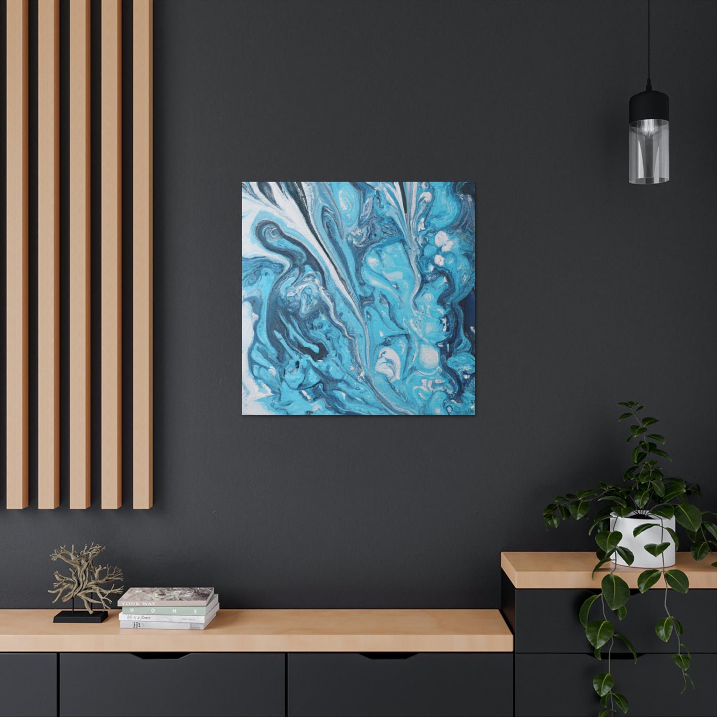 Aqua Swirl. - Canvas