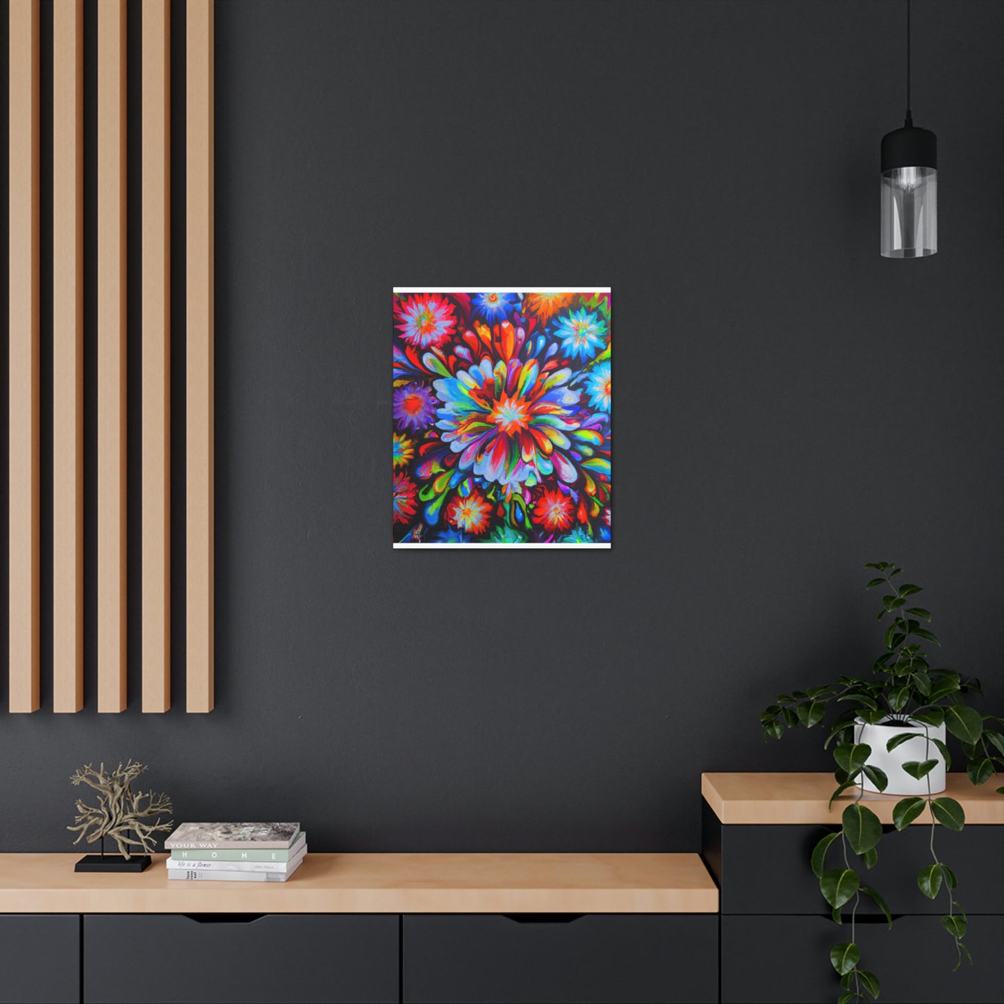Vivid Floralscape. - Canvas
