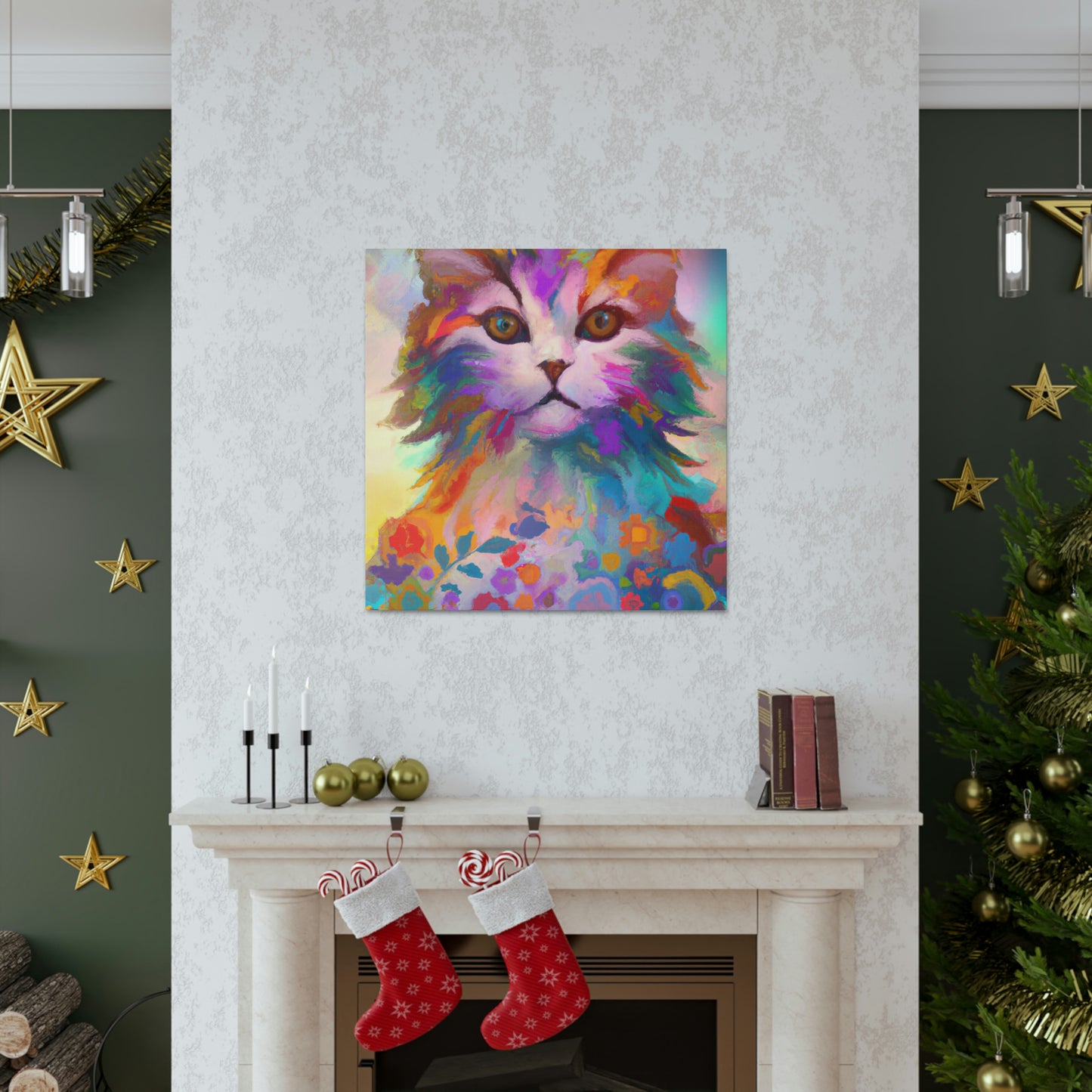 Floral Feline - Canvas