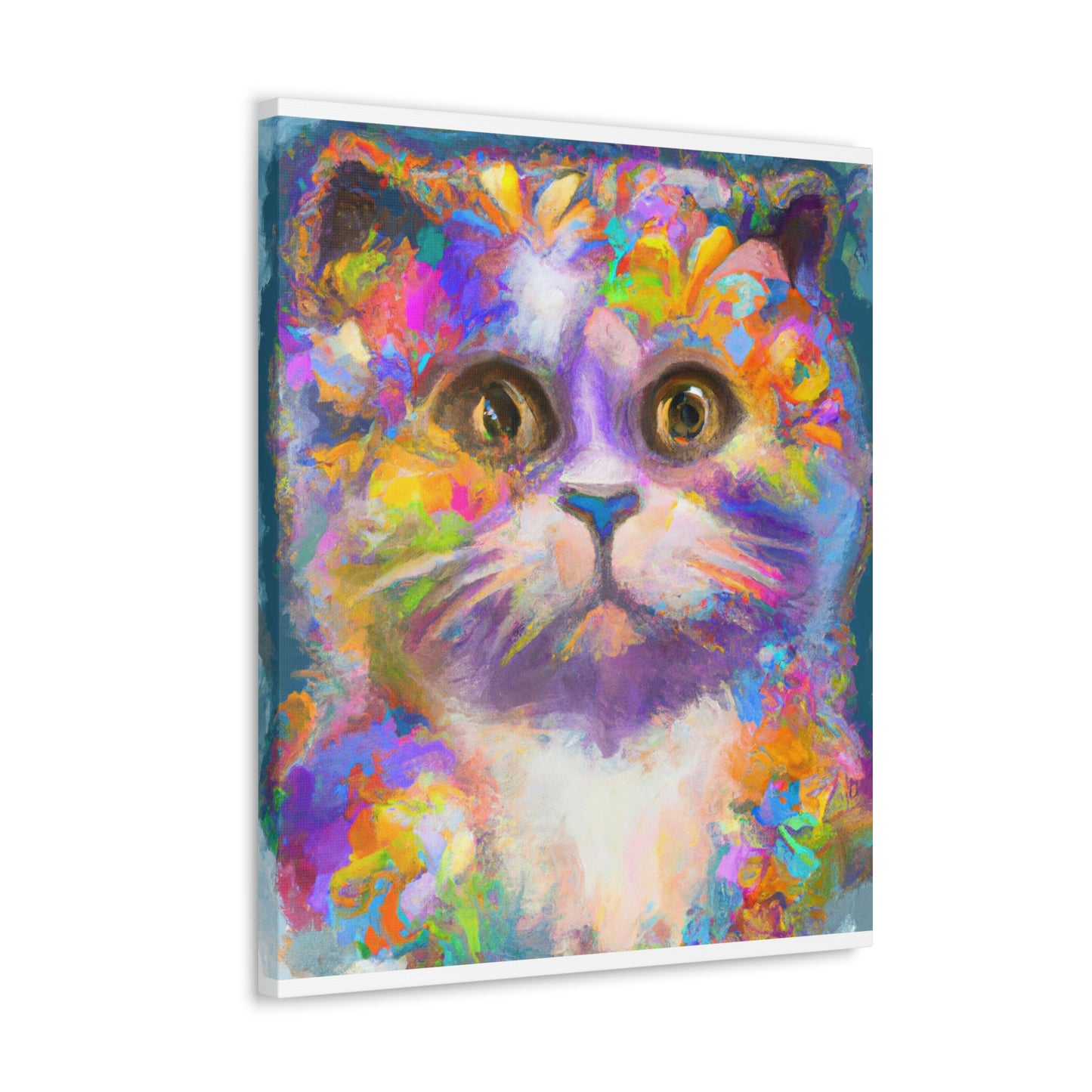"Cat Rainbow". - Canvas