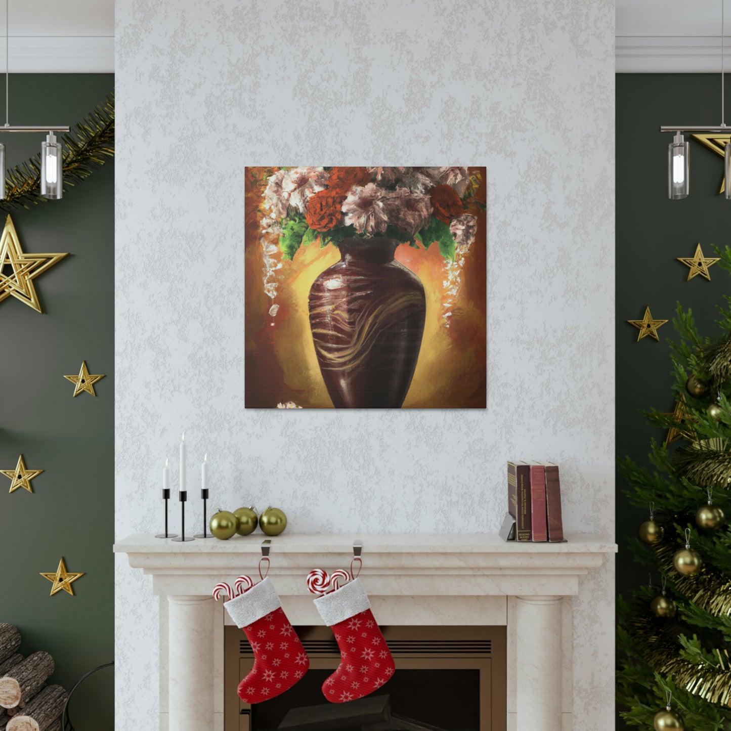 Floral Marvel Scene - Canvas