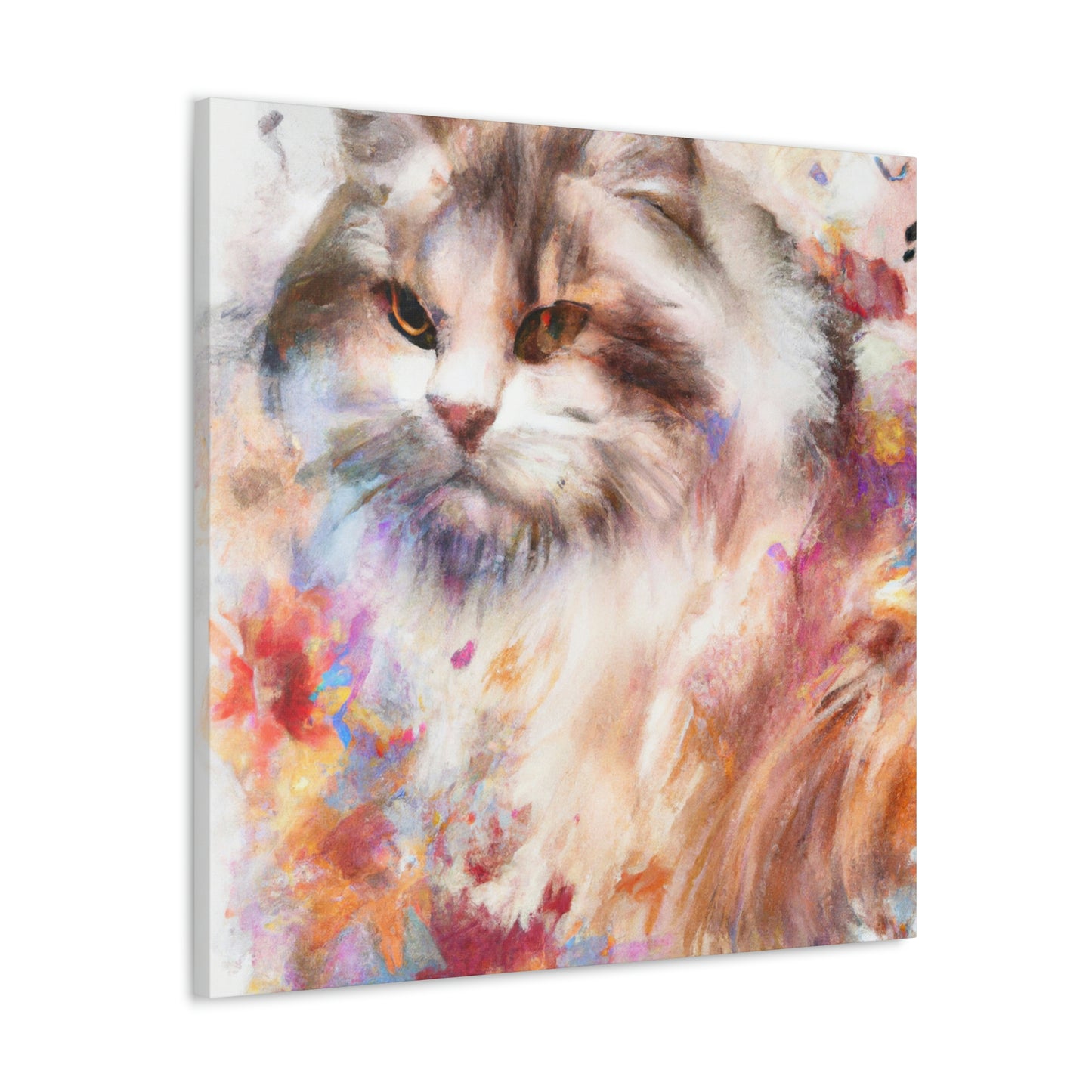 Feline Flora. - Canvas