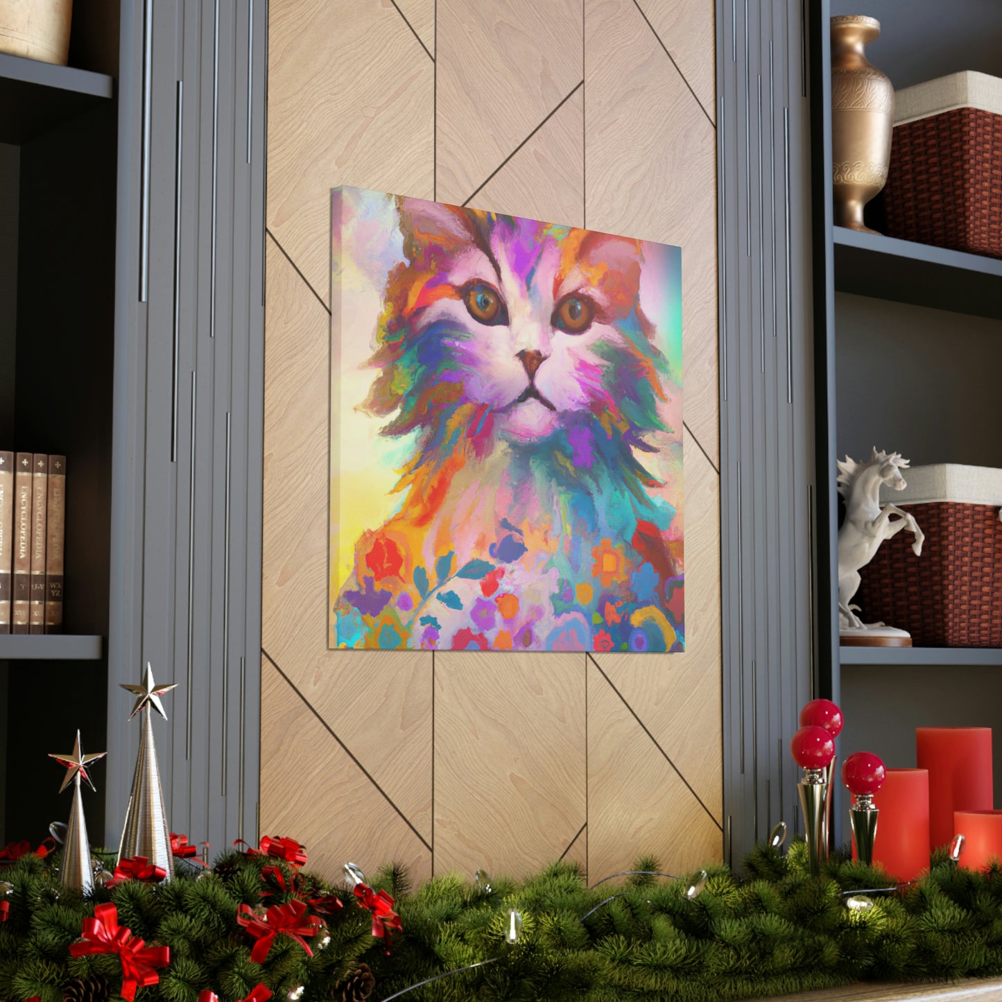 Floral Feline - Canvas