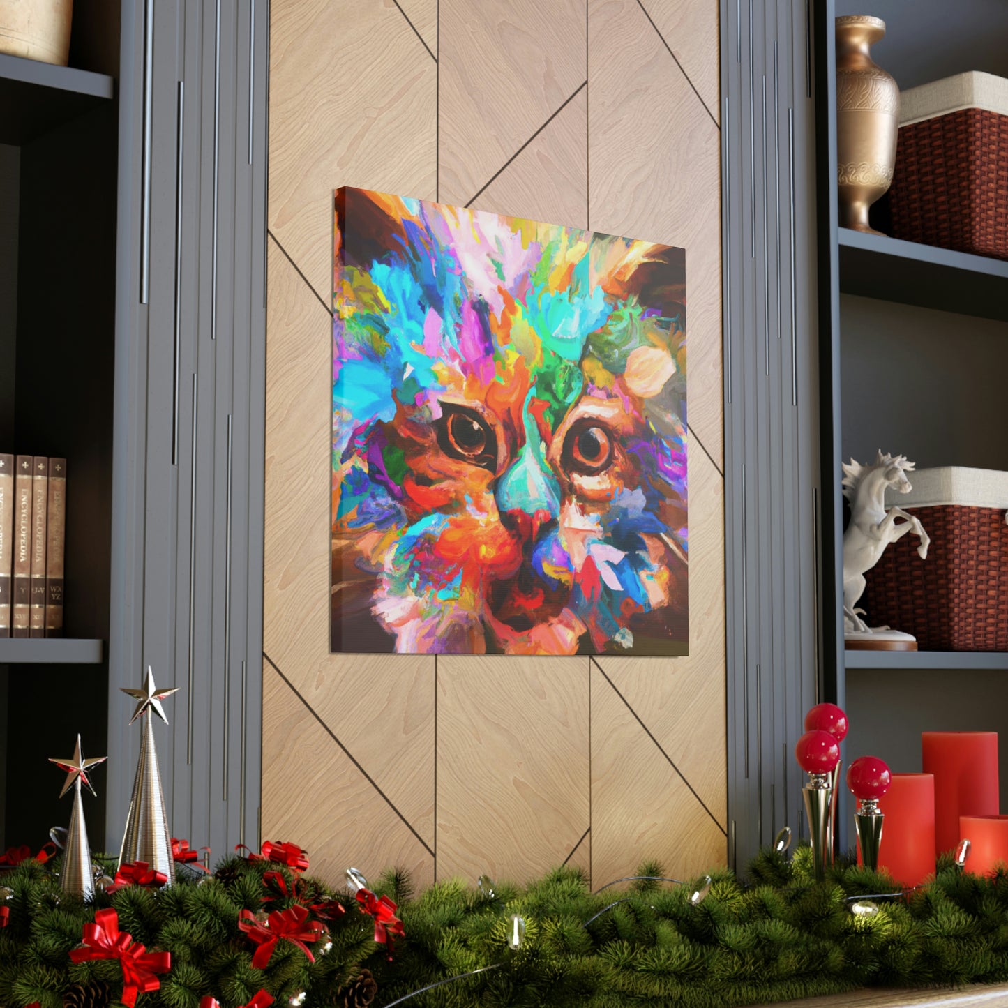 "Floral Feline" - Canvas