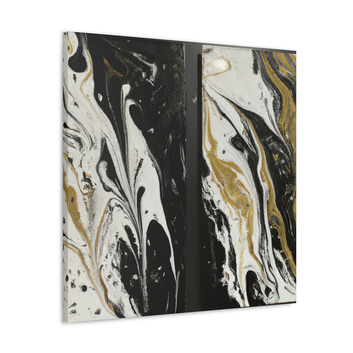 Gilded Liquid Chaos. - Canvas
