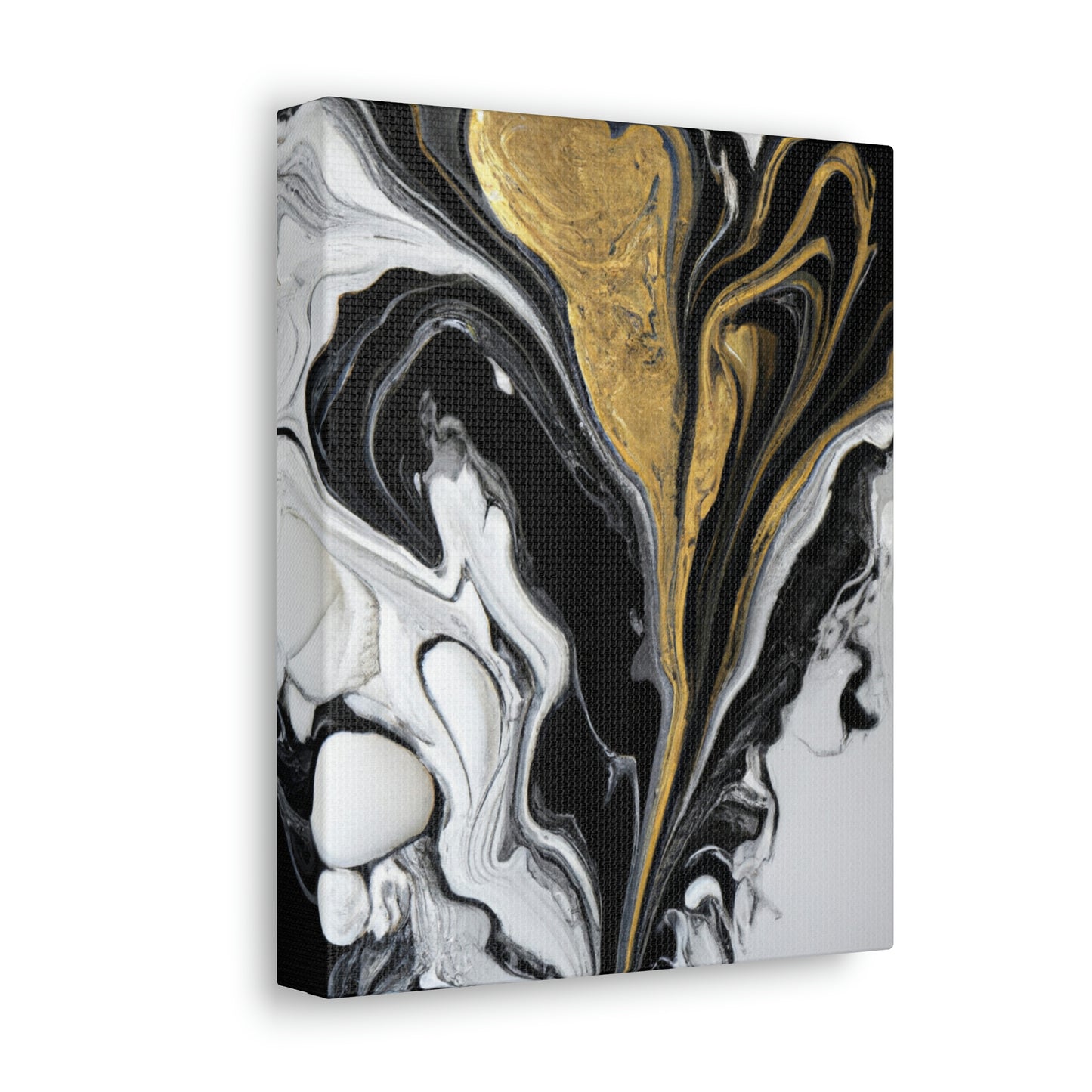 Golden Splatter Mosaic - Canvas