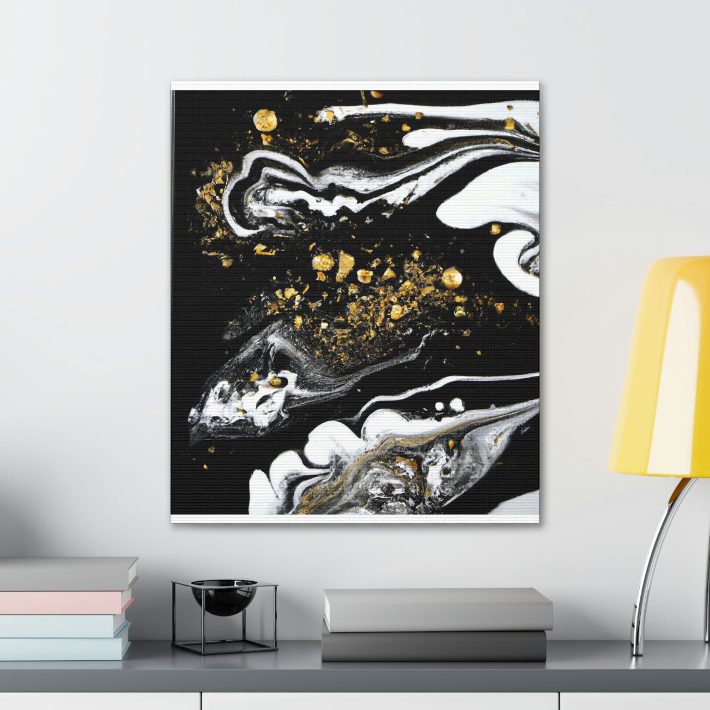 Golden Flow Fusion - Canvas
