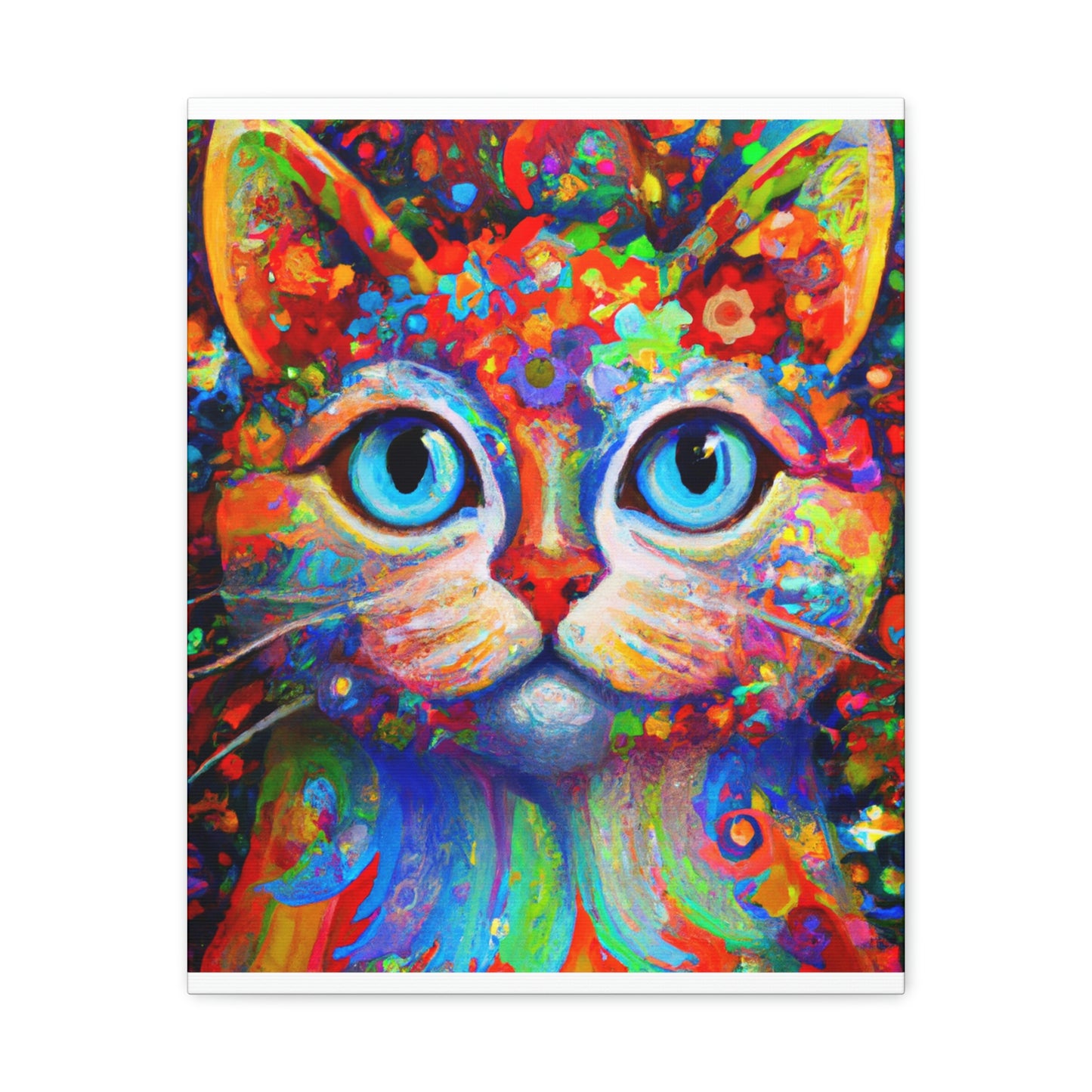 Floral Feline. - Canvas