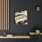 Golden Flux Swirls - Canvas