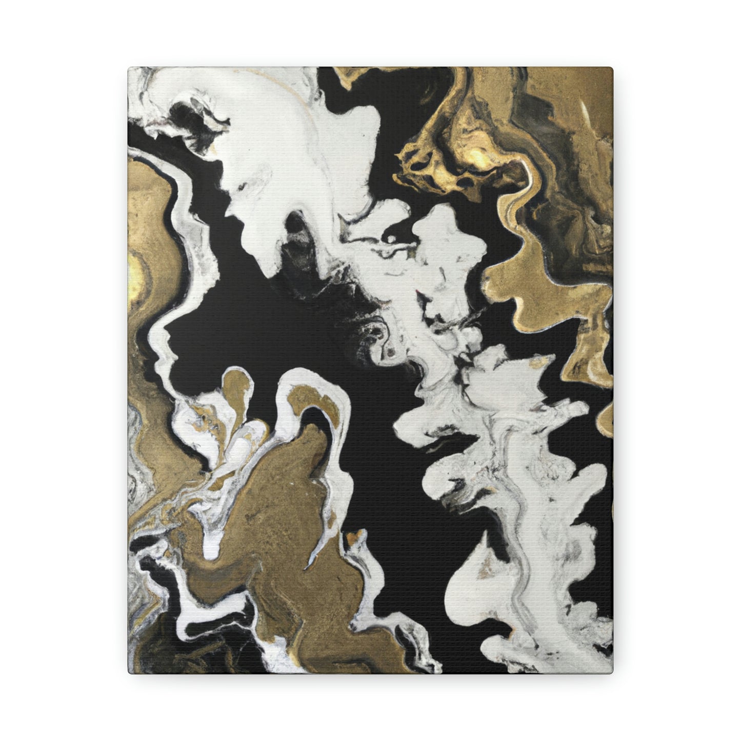 Gold Fluid Cascade. - Canvas
