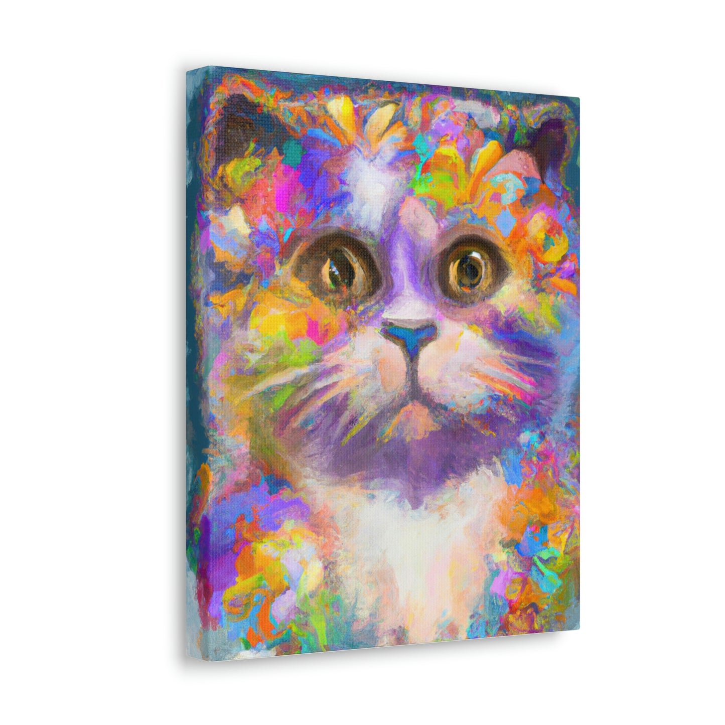 "Cat Rainbow". - Canvas
