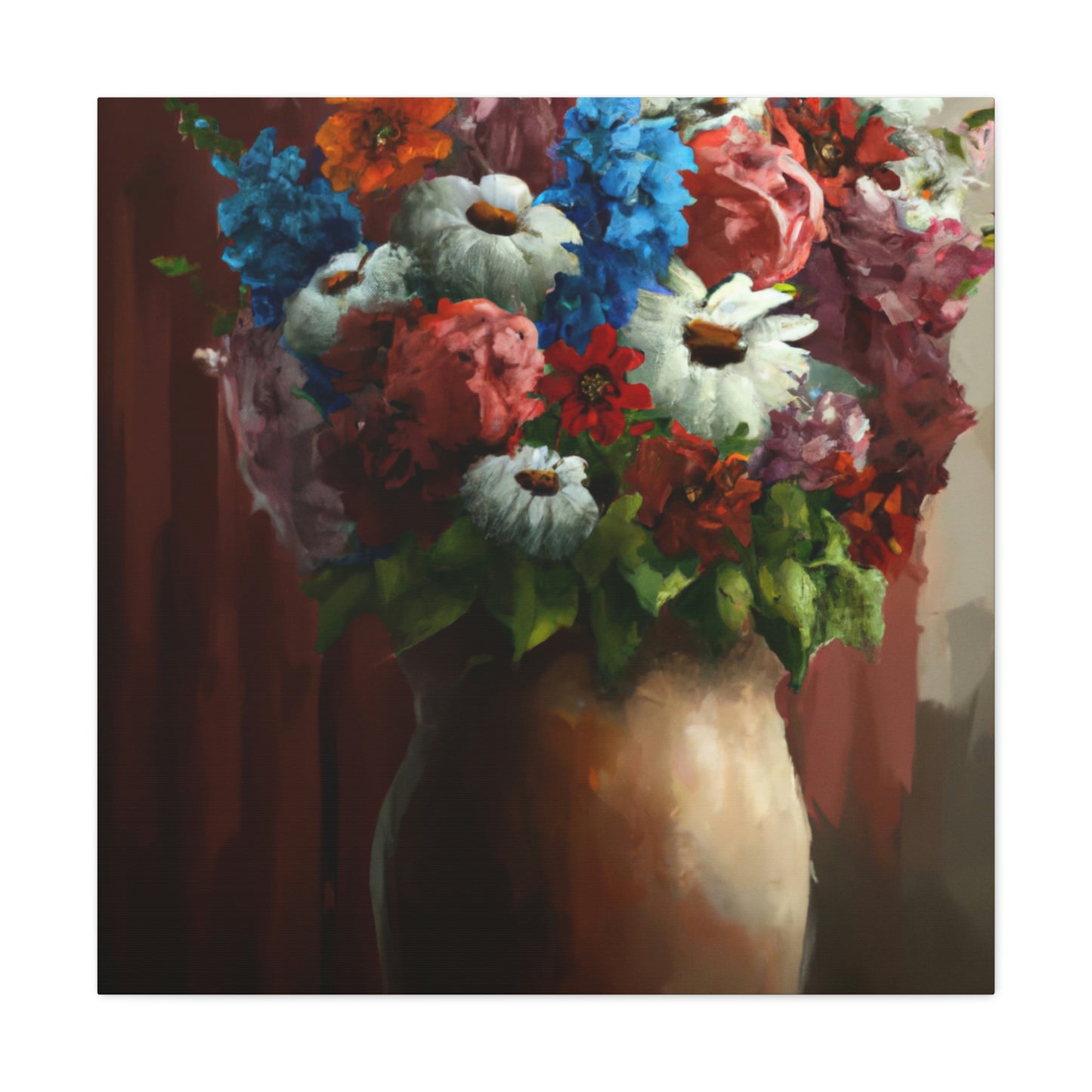 Vibrant Petal Bouquet. - Canvas