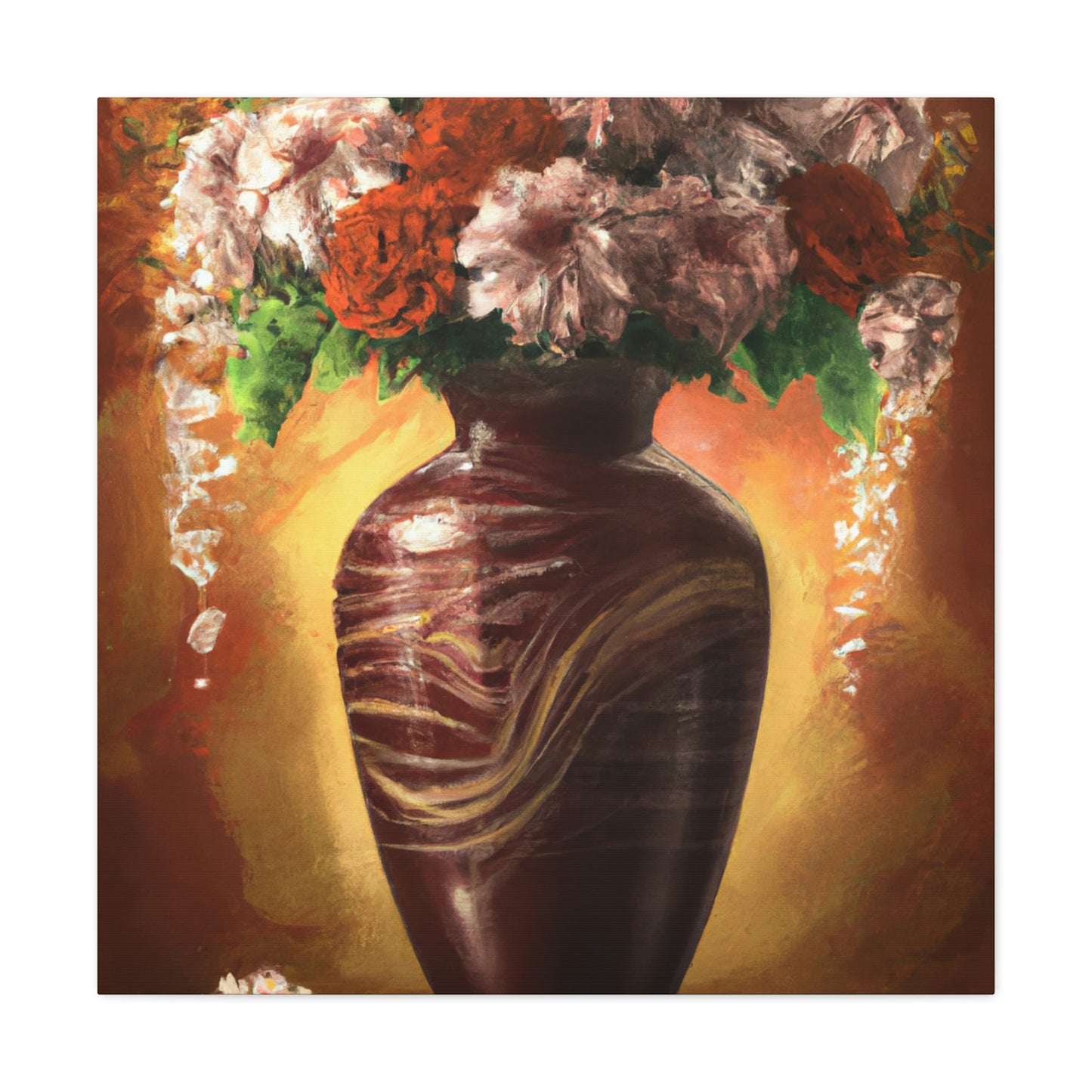 Floral Marvel Scene - Canvas