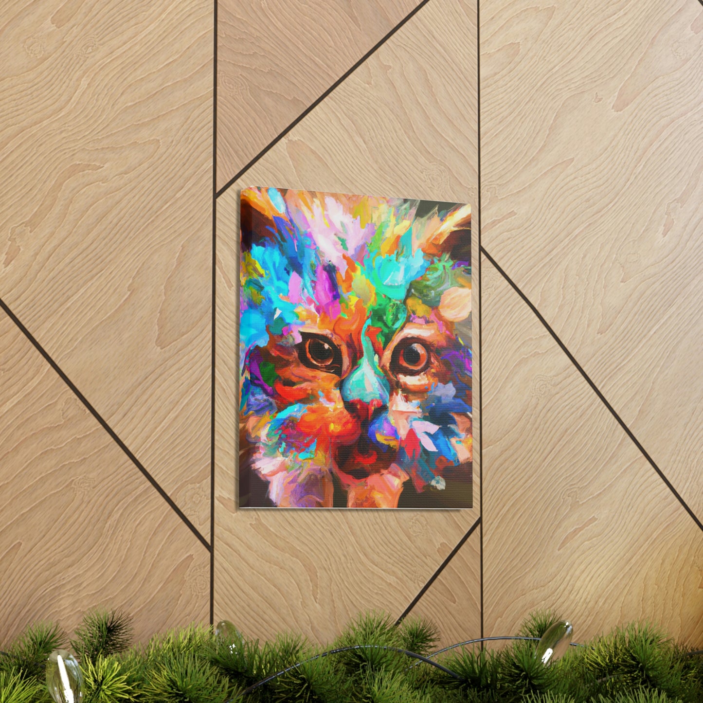 "Floral Feline" - Canvas