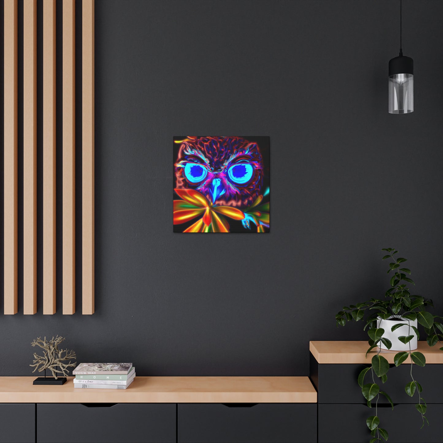 Neo-Owl Bloom - Canvas