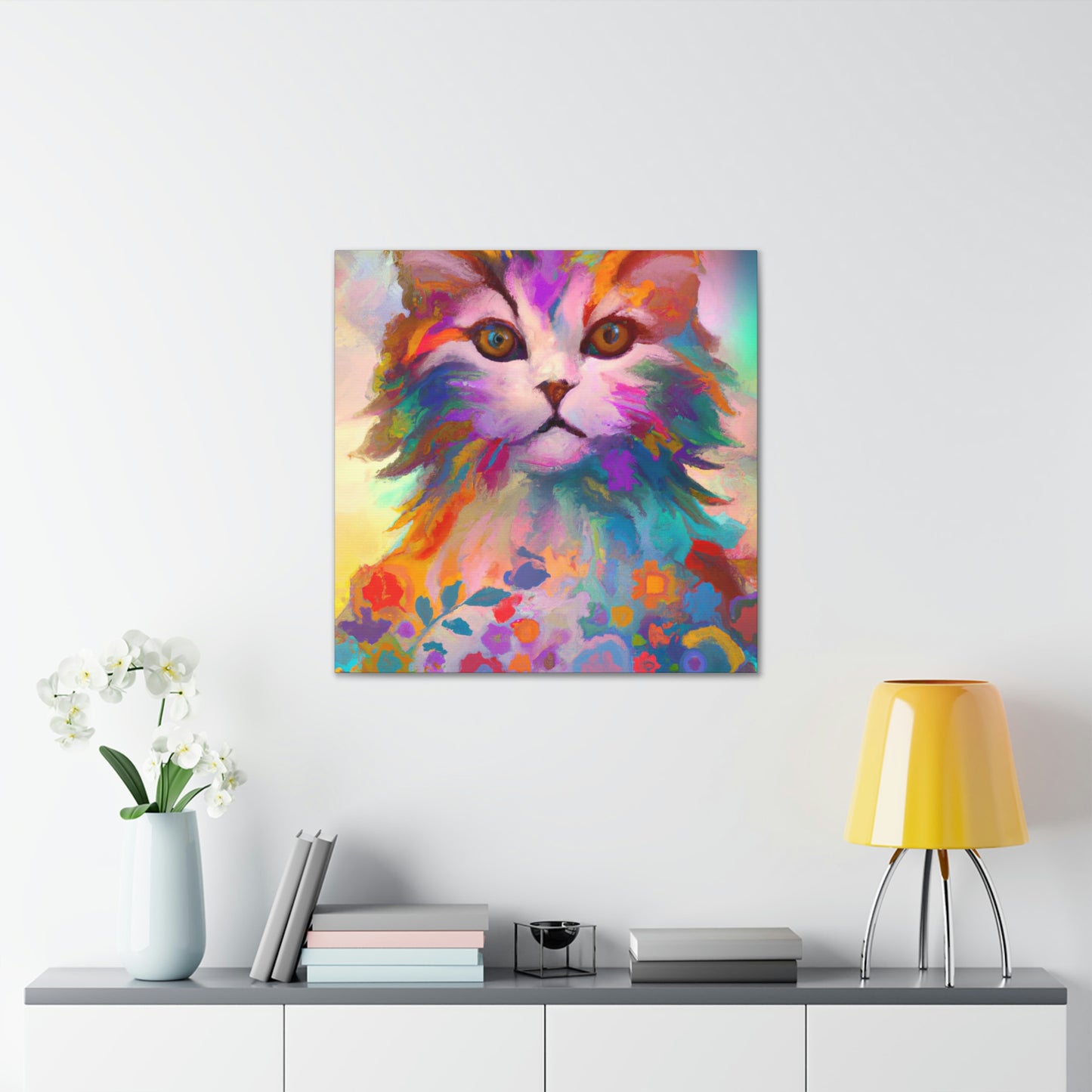 Floral Feline - Canvas