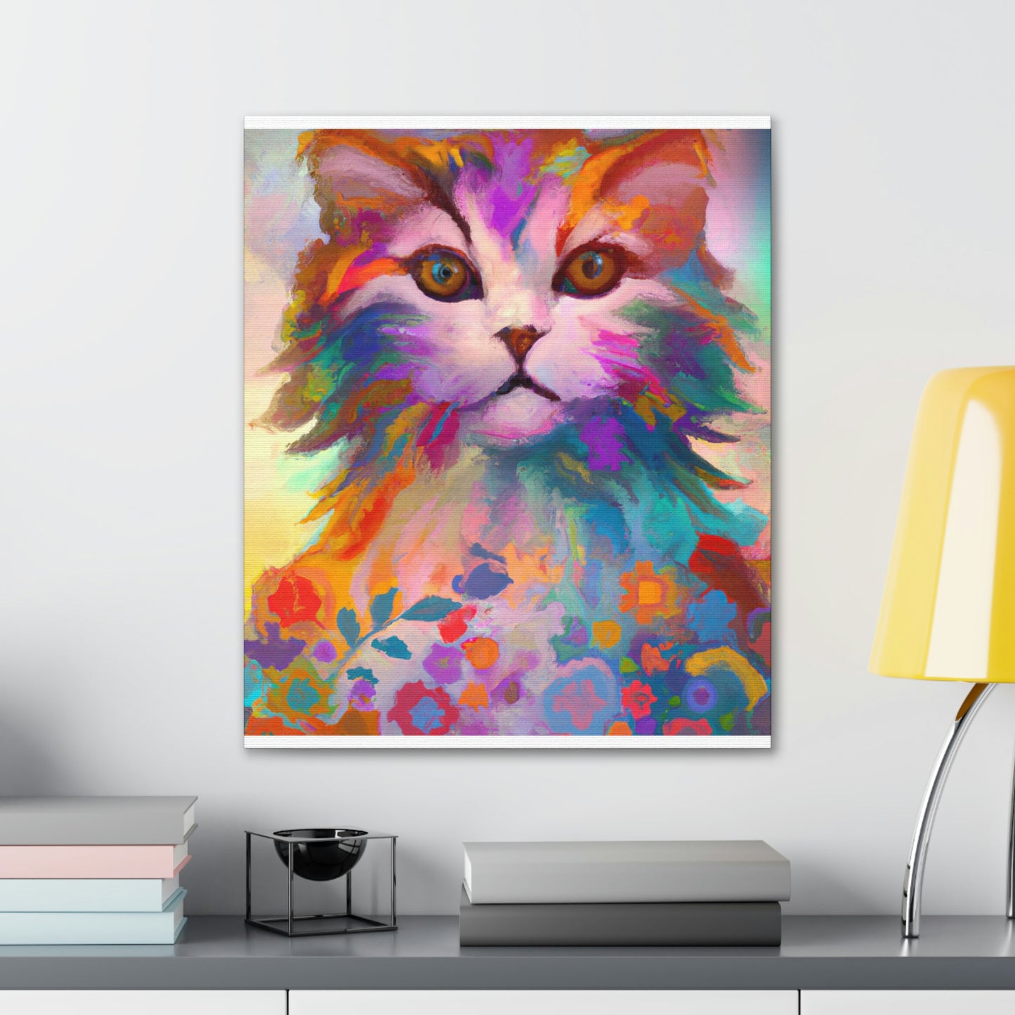 Floral Feline - Canvas