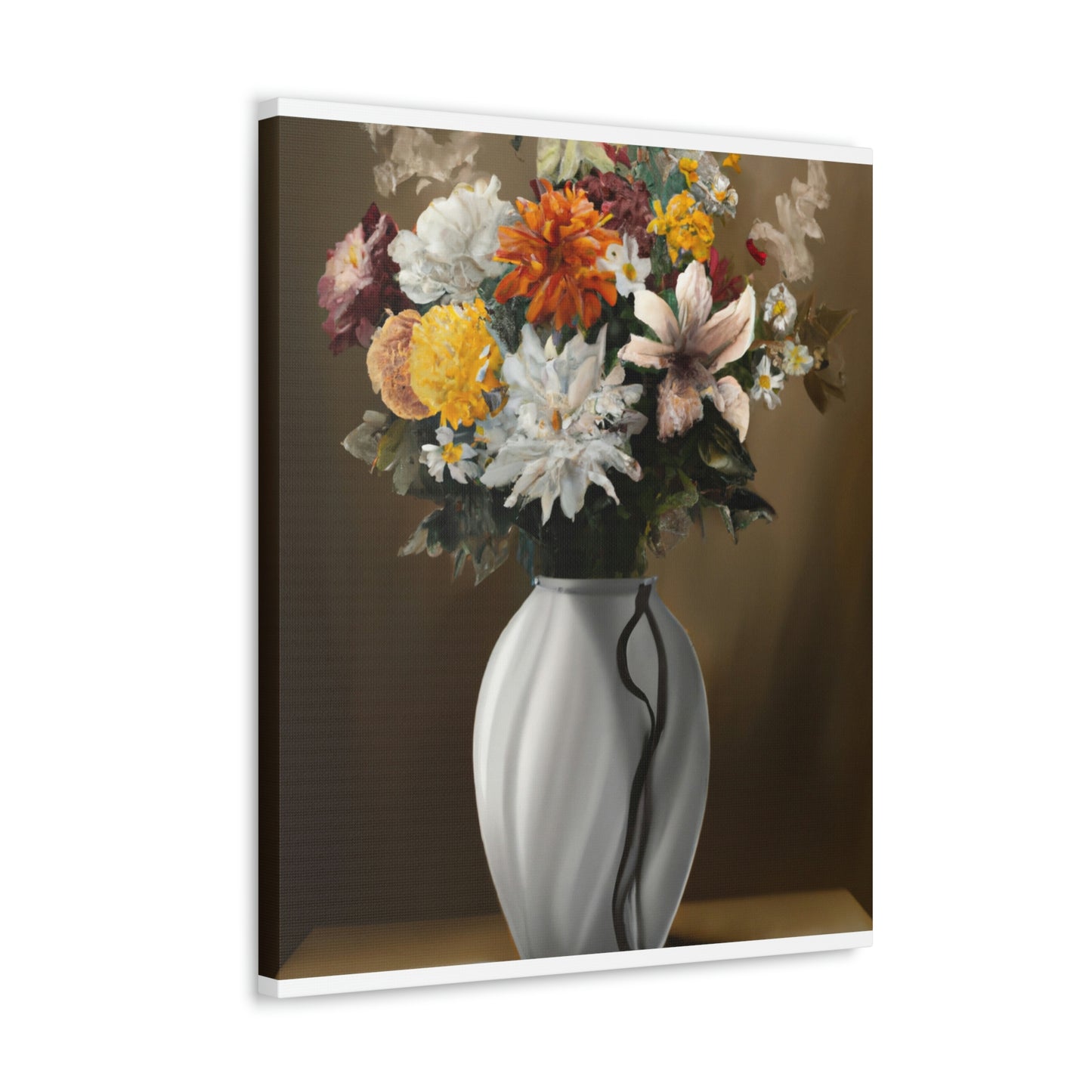 "Delicate Vase Blooms" - Canvas