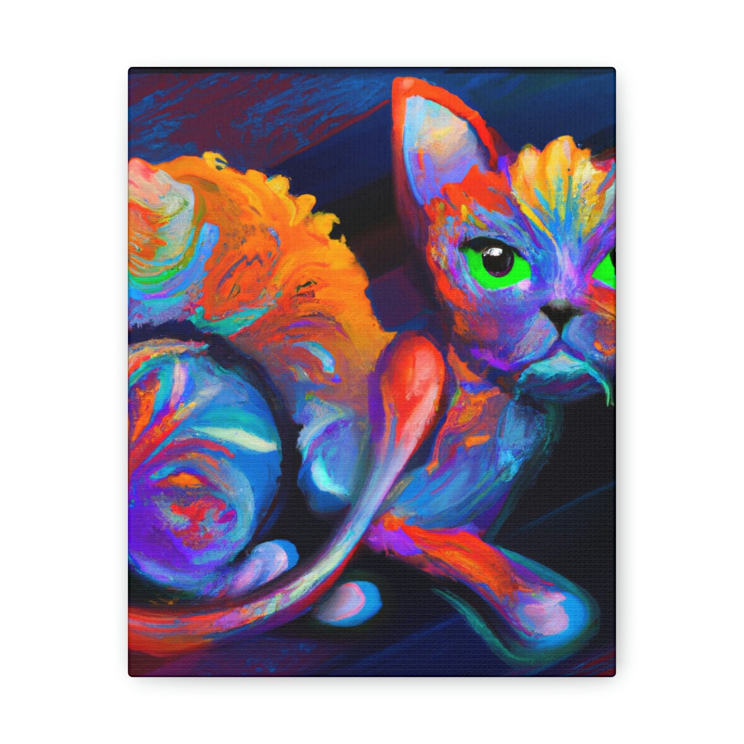 Feline Blooms. - Canvas