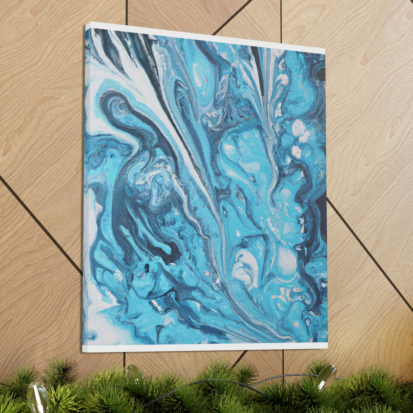 Aqua Swirl. - Canvas
