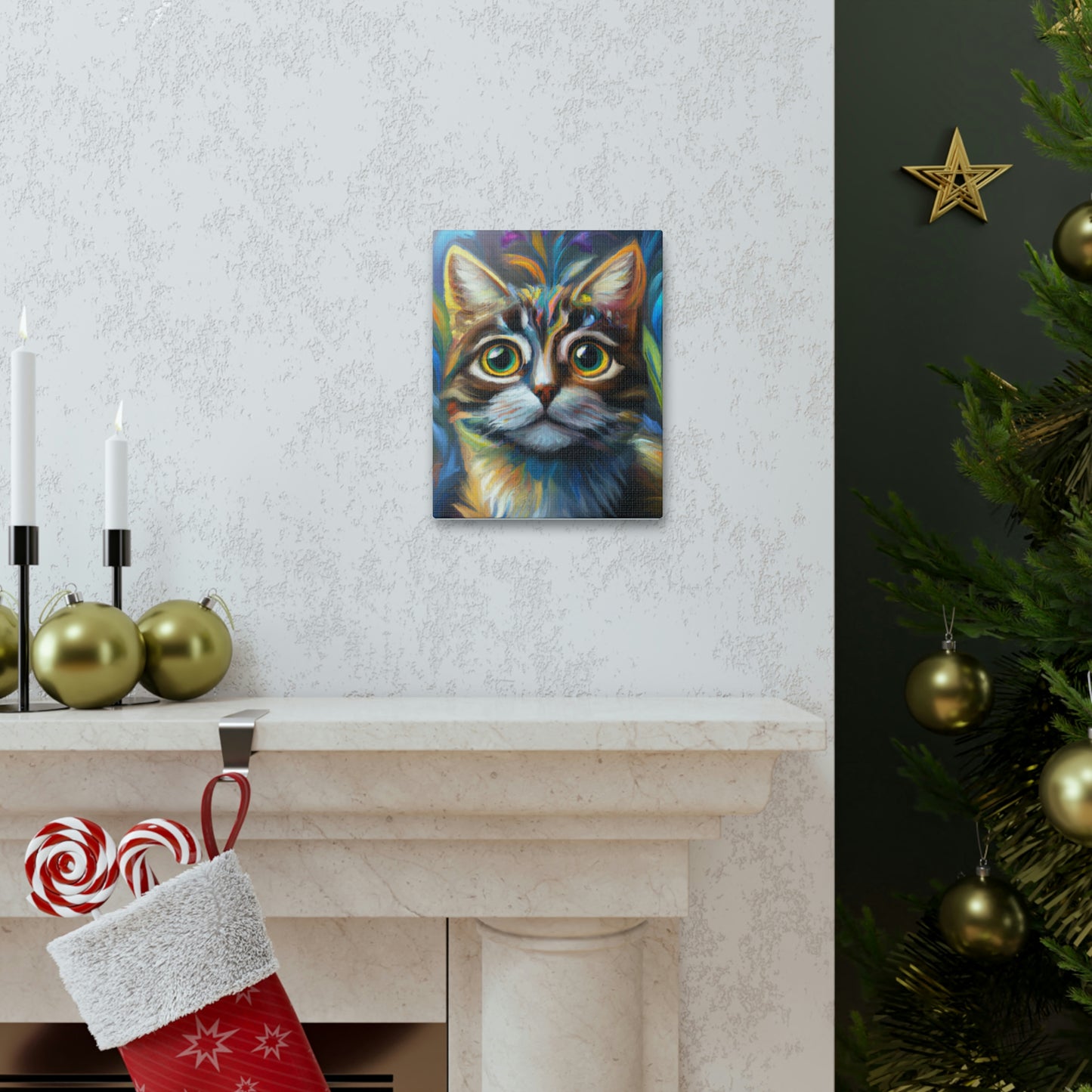 Rainbow Whiskers. - Canvas