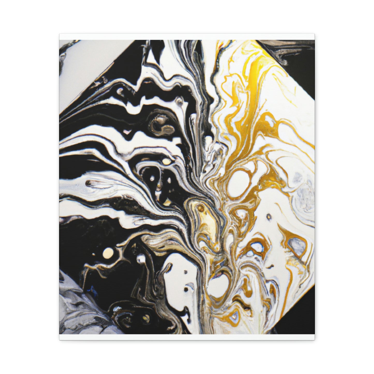 Golden Sparkle Flow. - Canvas