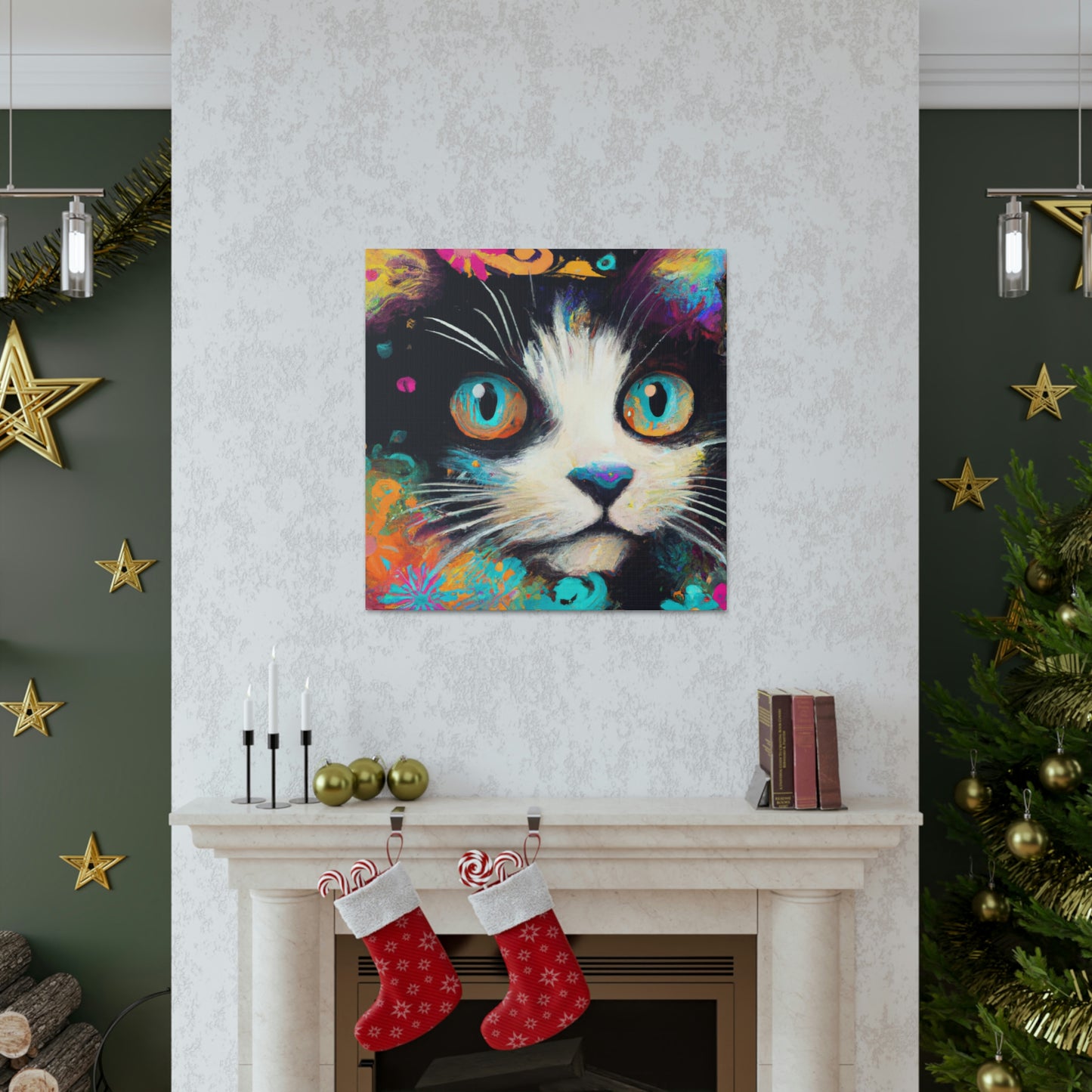 Feline Flourish. - Canvas