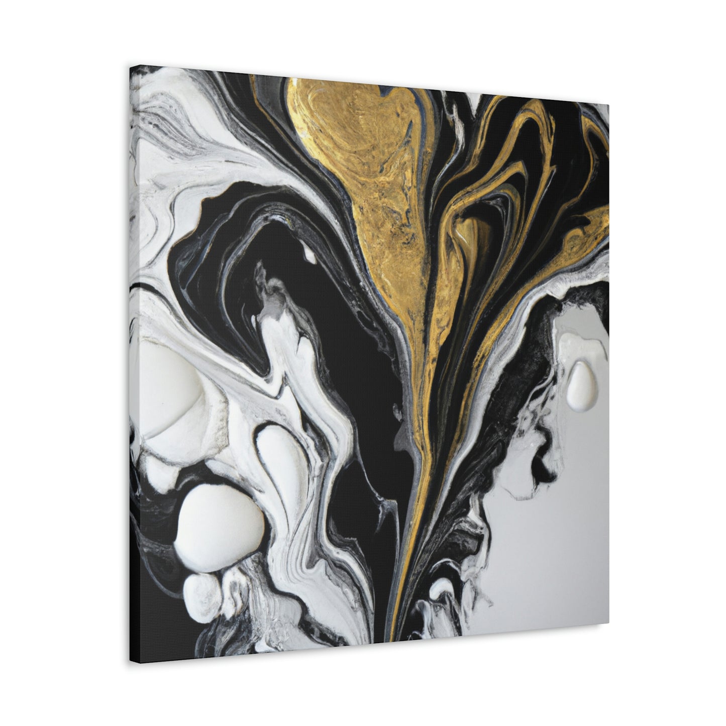 Golden Splatter Mosaic - Canvas