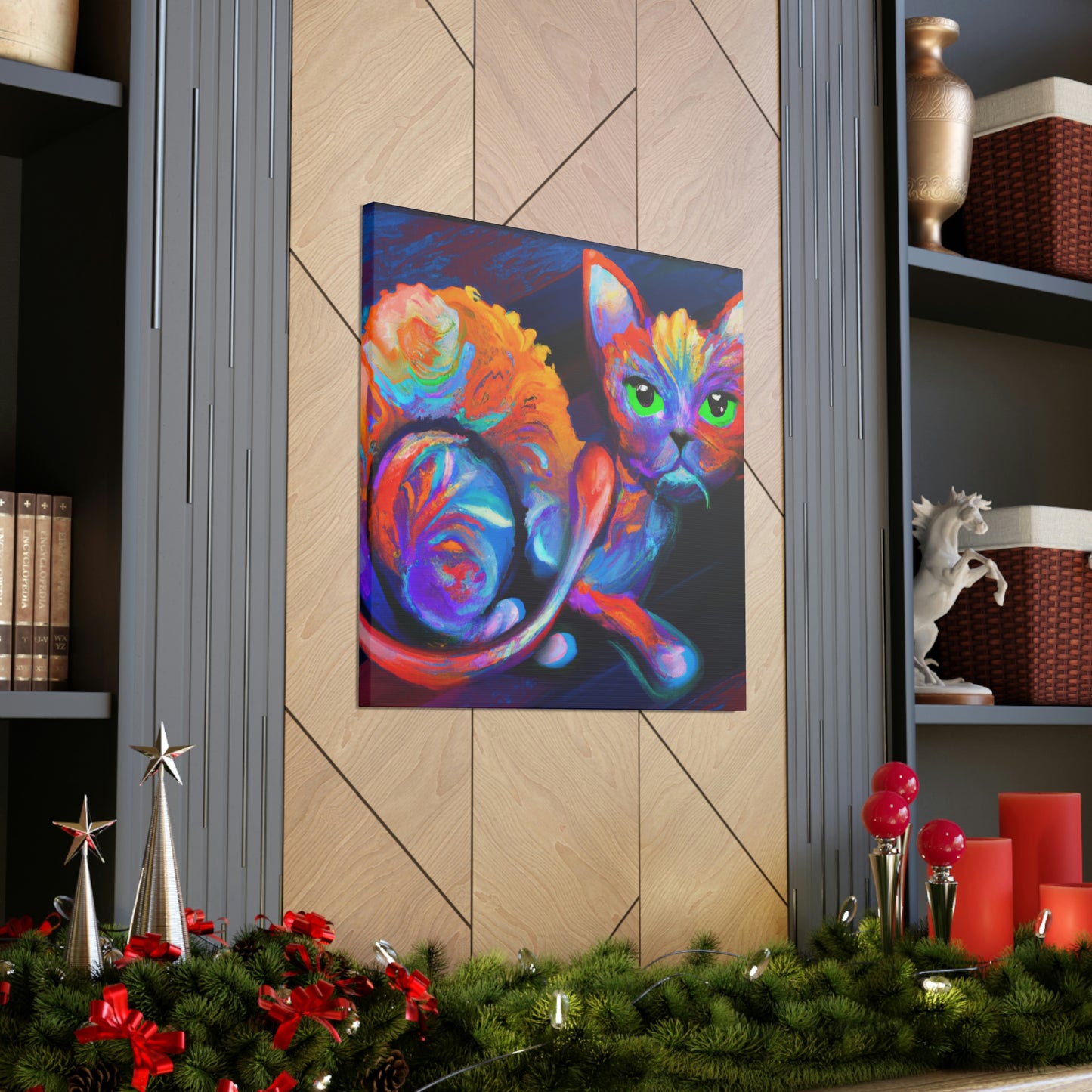 Feline Blooms. - Canvas