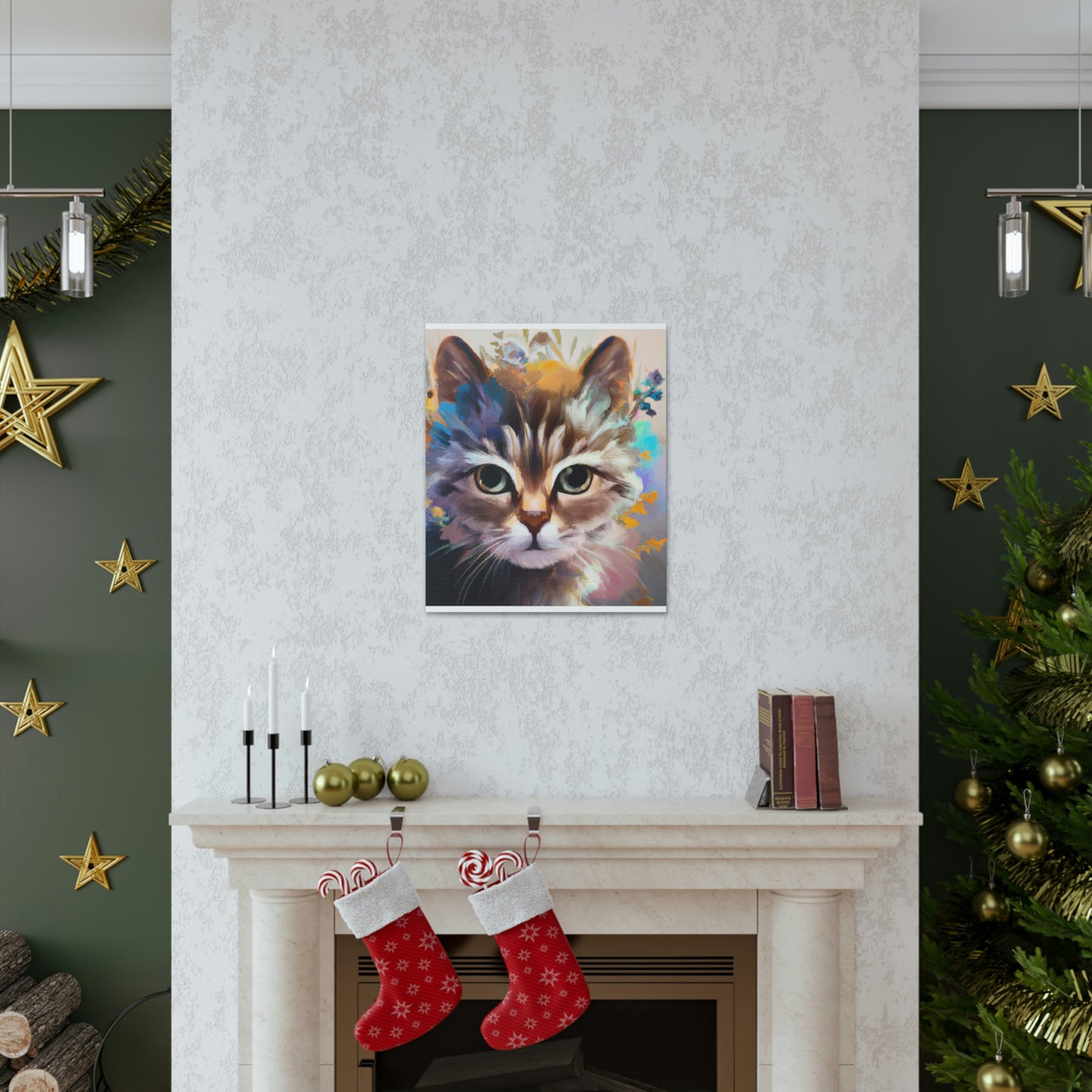 Feline Floral. - Canvas