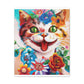 Feline Florals - Canvas