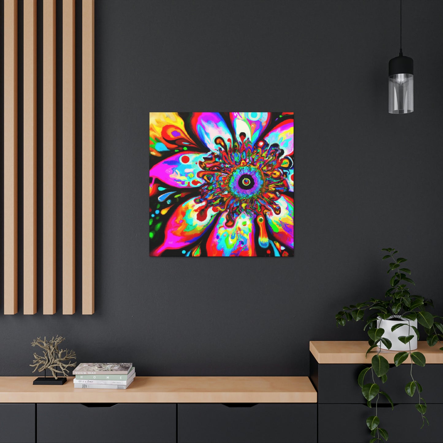 Rainbow Blooms - Canvas