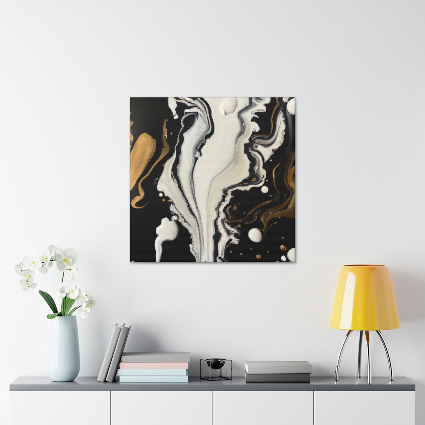 Gold Splash Galaxy. - Canvas