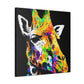 Multi-Hued Giraffe - Canvas