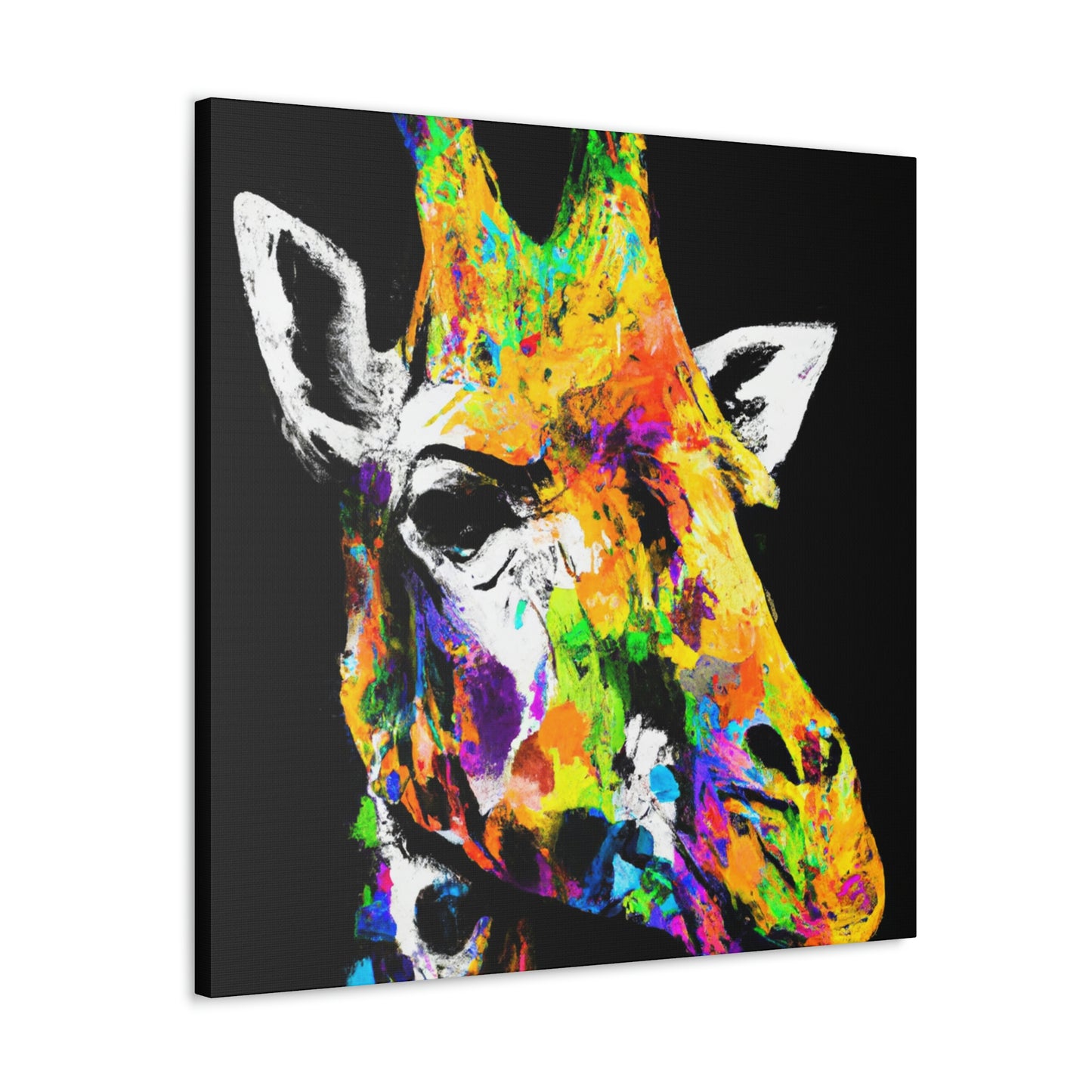 Multi-Hued Giraffe - Canvas