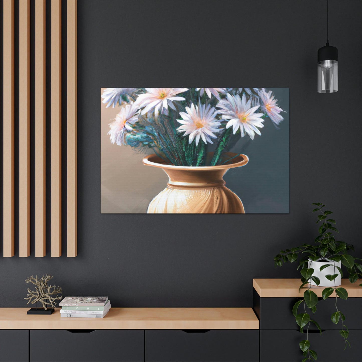 "Flower Vase Delight." - Canvas