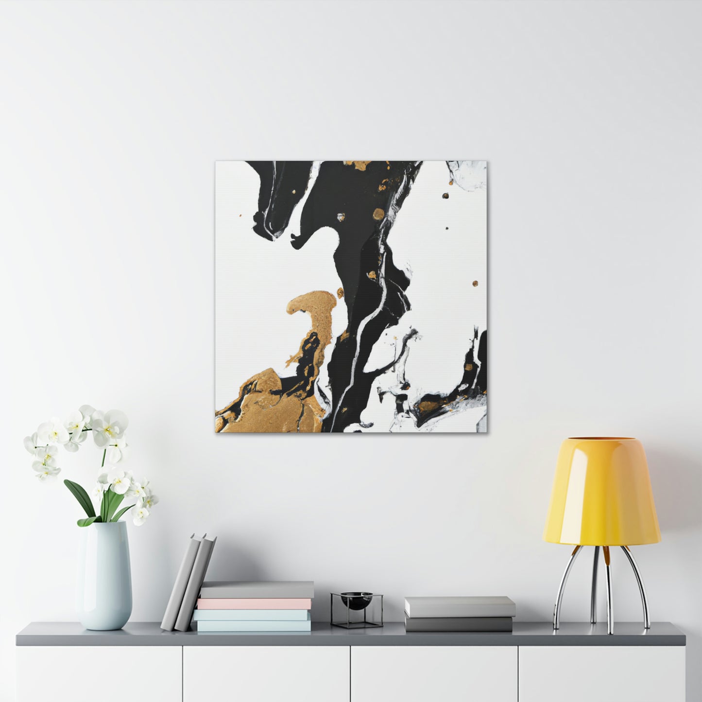 Midnight Gilded Bloom - Canvas