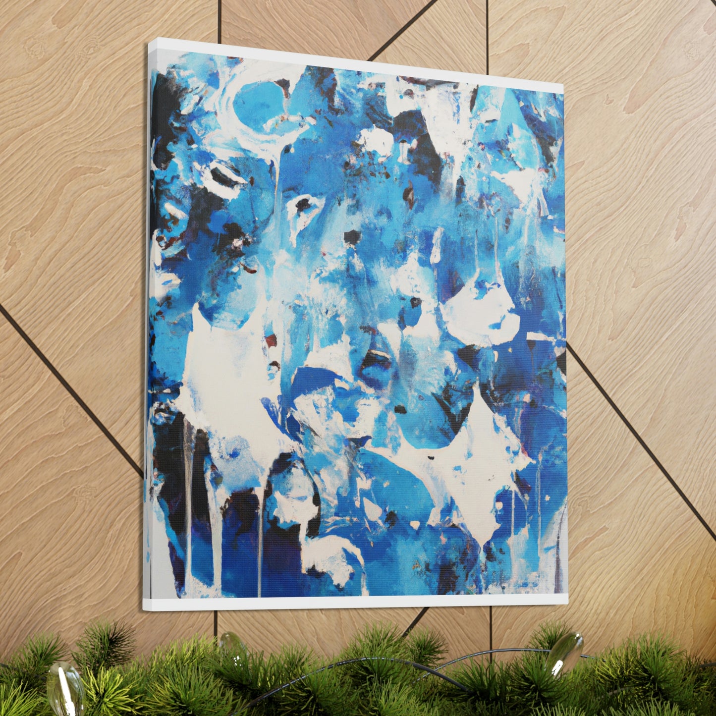 Blue Intricate Tiles - Canvas
