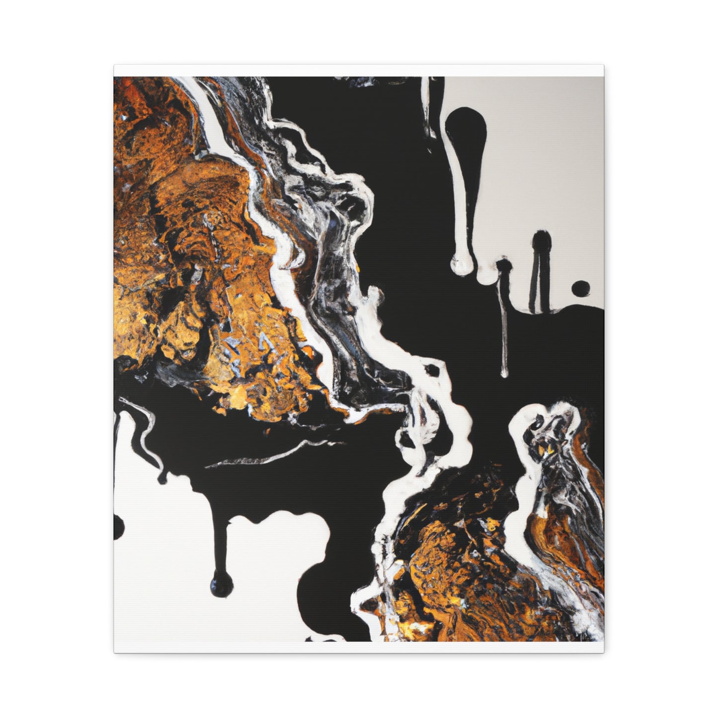Golden Intricacy Flow. - Canvas