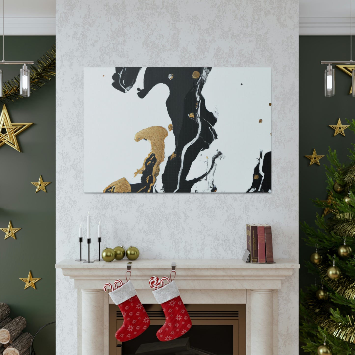 Midnight Gilded Bloom - Canvas