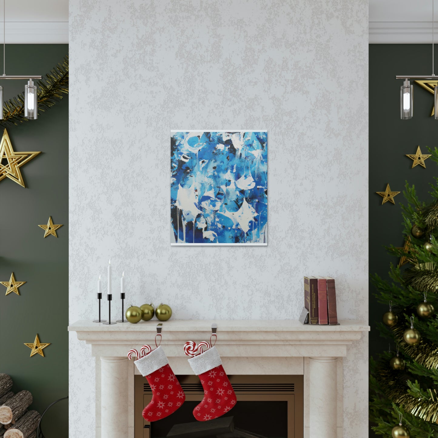 Blue Intricate Tiles - Canvas