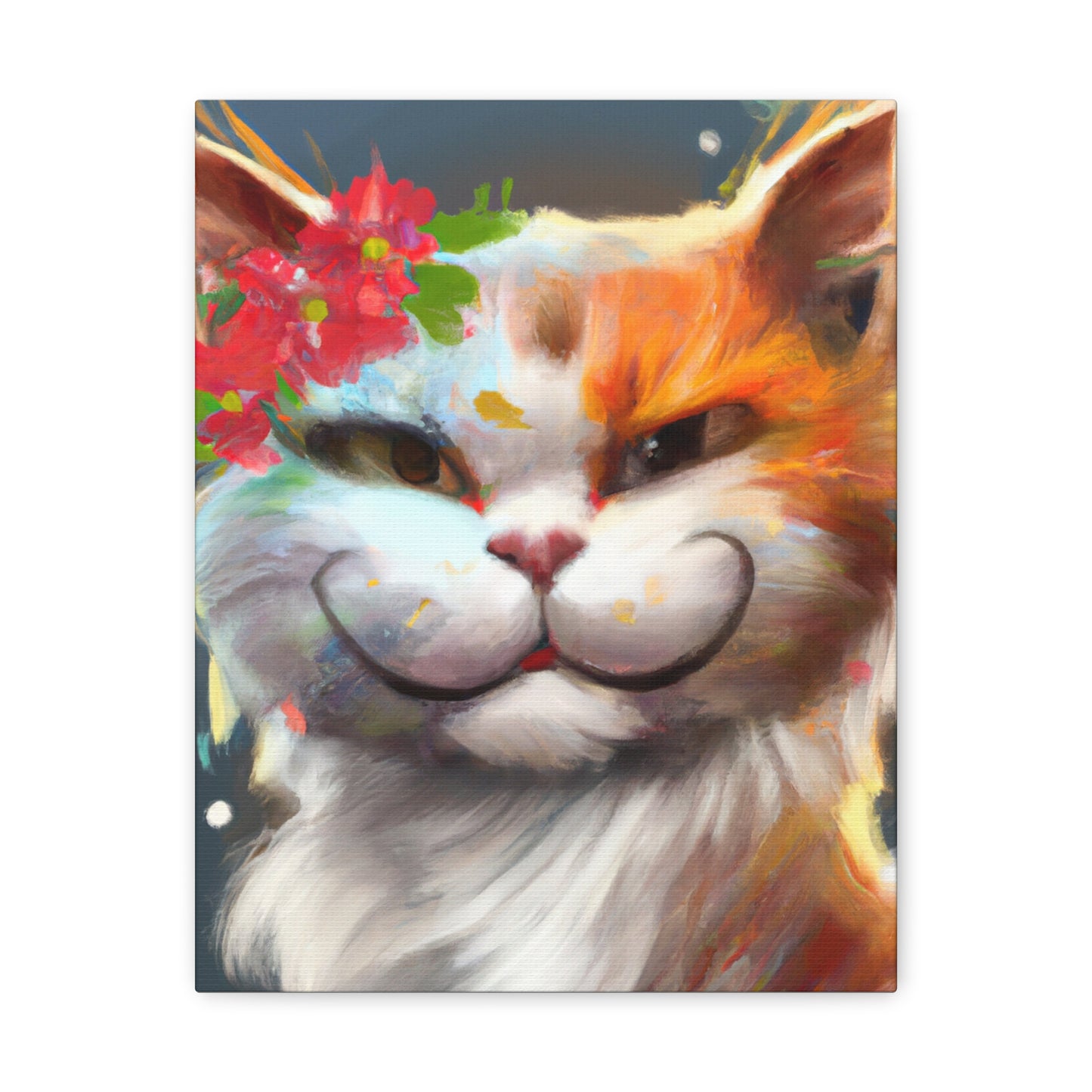 Feline Flora - Canvas