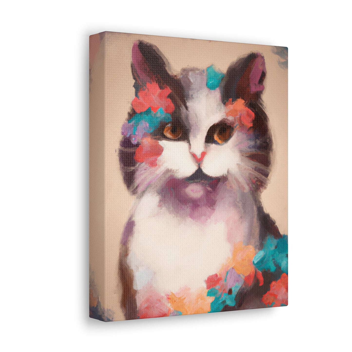 Kitty Blooms - Canvas